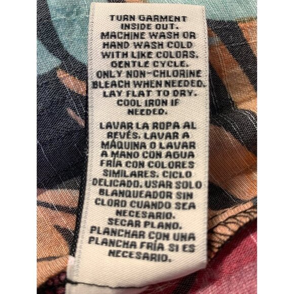 Zac & Rachel Womens XL Extra Large Tropical Peasant Blouse Top 3/4 Sleeve New - Picture 10 of 11